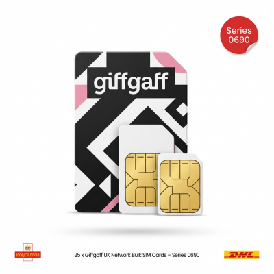 25 x Giffgaff UK Network Bulk Sim Cards (New Series: 0690) 25 x Giffgaff UK Network Bulk Sim Cards (New Series: 0690)