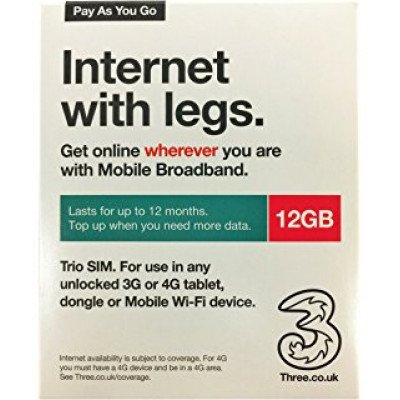 Three 12GB Data Sim